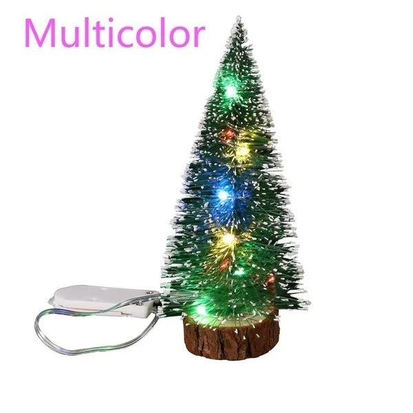 Mini sapin de Noël lumineux effet givré – 15 à 30 cm
