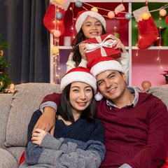 Bonnets de père Noël en peluche – Lot de 2 à 8 pour toute la famille