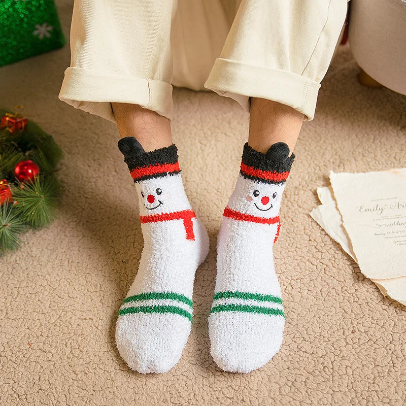 Coffret cadeau de chaussettes de Noël en velours
