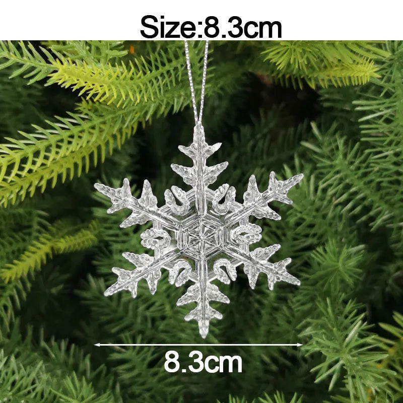 Set of 5 Crystal-Effect Christmas Ornaments