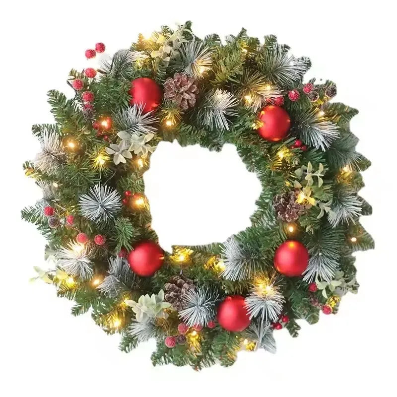 Couronne de Noël lumineuse avec guirlande LED
