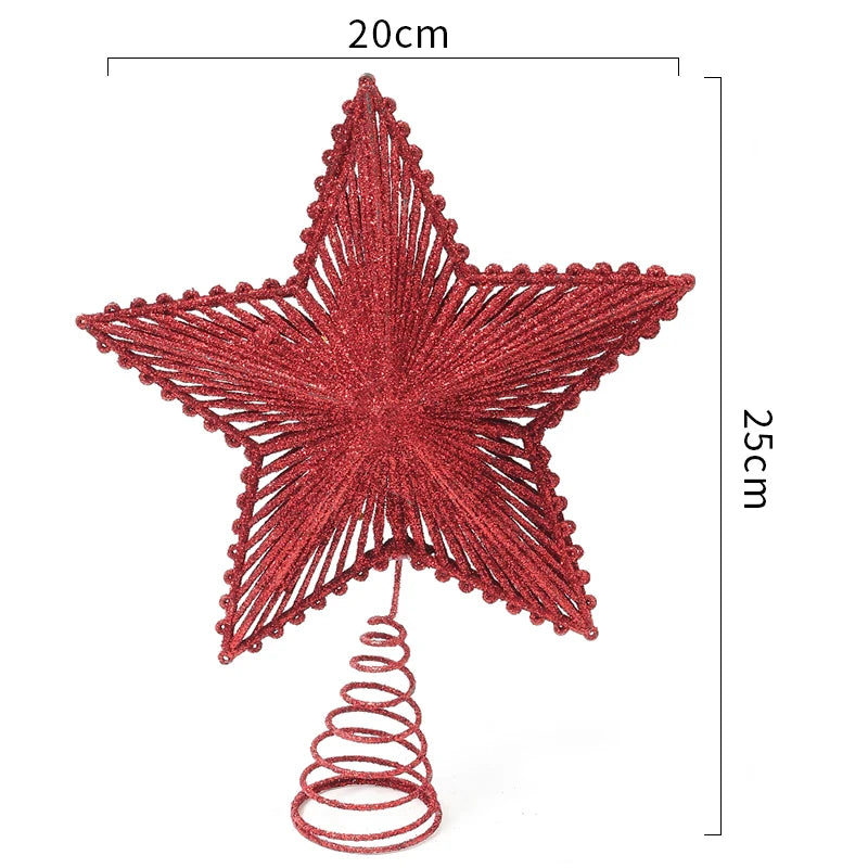 Glitter Christmas Tree Topper Star – 25 cm (10 in)