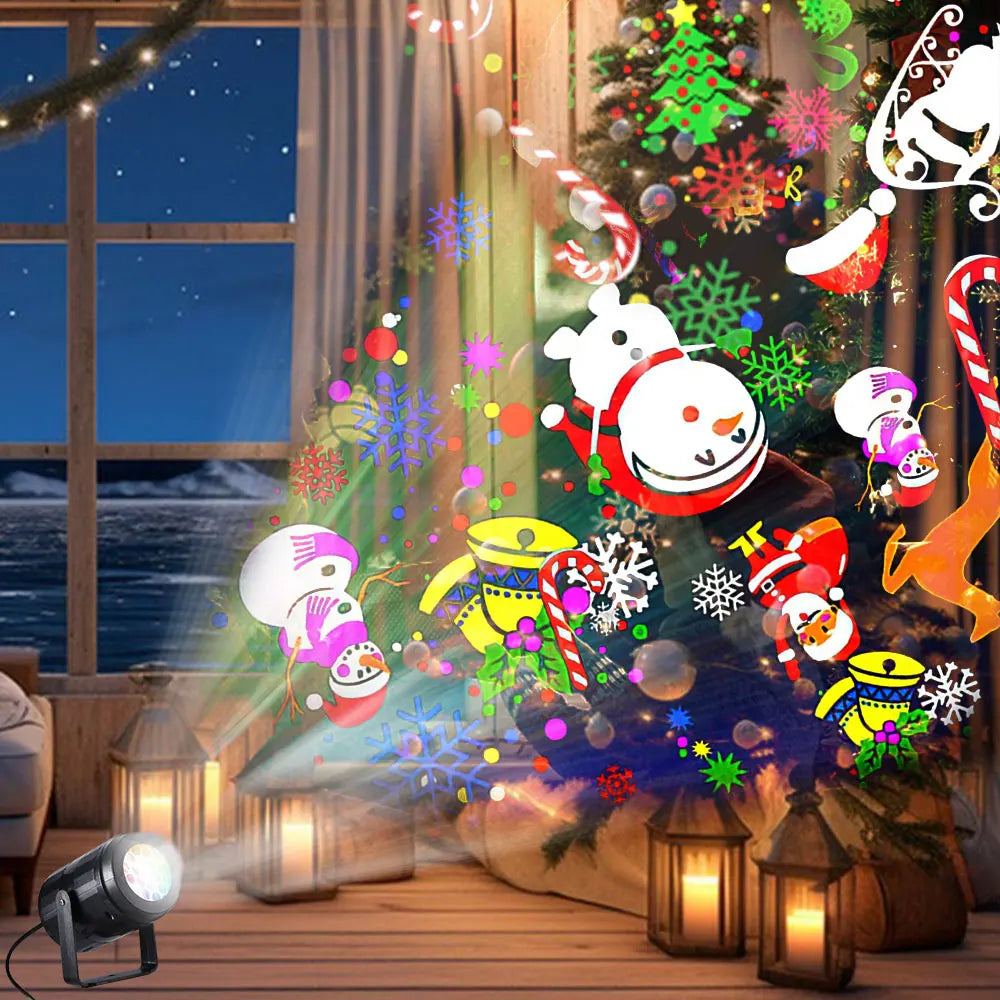 Projecteur de Noël à 16 motifs – Intérieur et extérieur