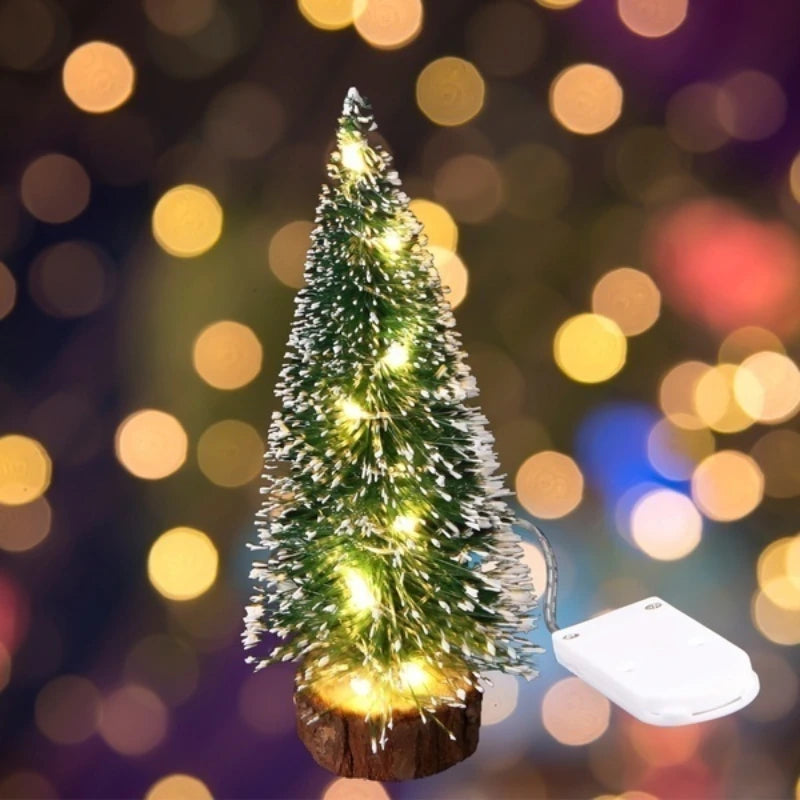 Mini sapin de Noël lumineux effet givré – 15 à 30 cm