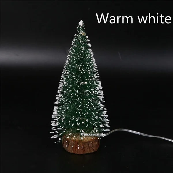 Mini sapin de Noël lumineux effet givré – 15 à 30 cm