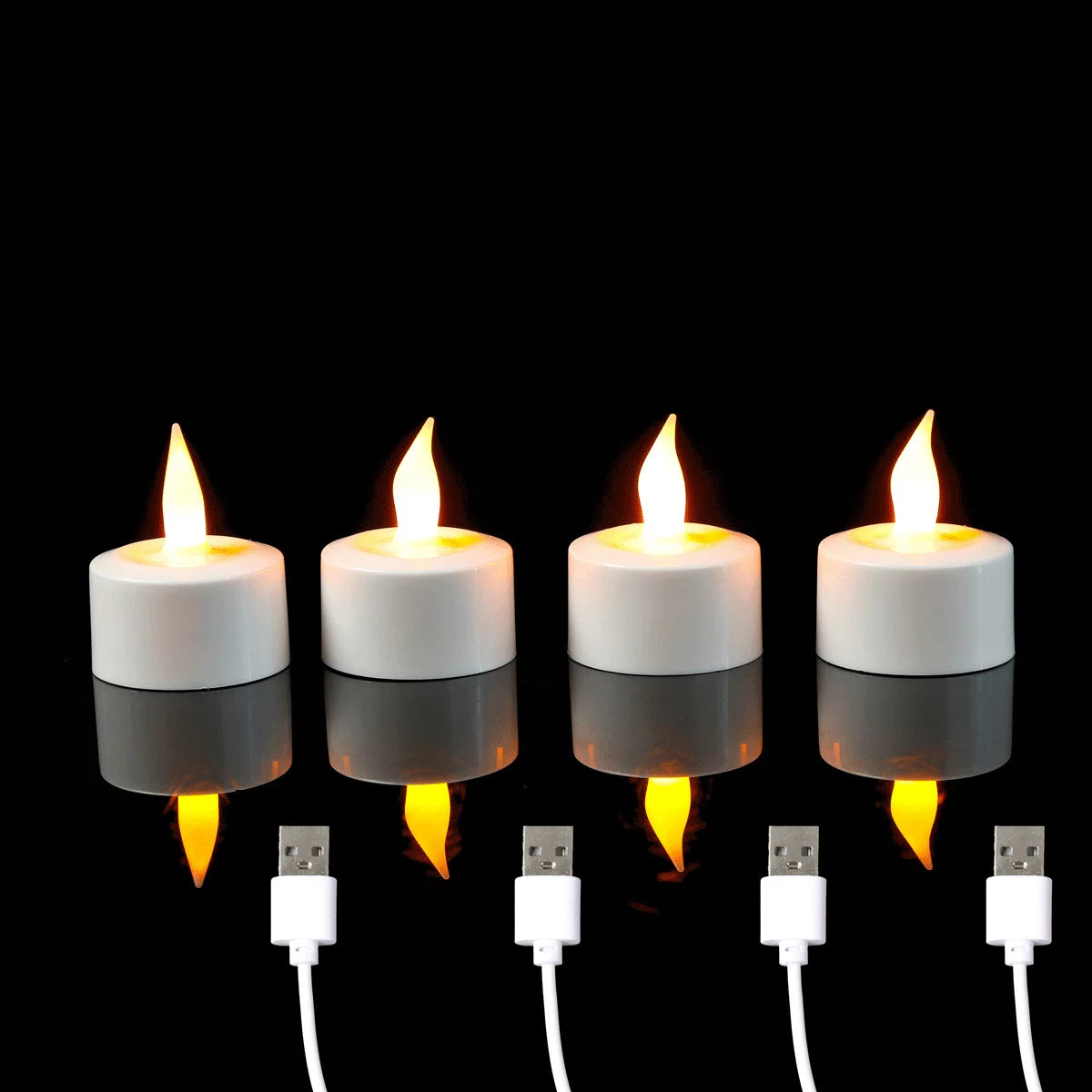Bougies LED rechargeables sans flamme – Lot de 2, 3 ou 4