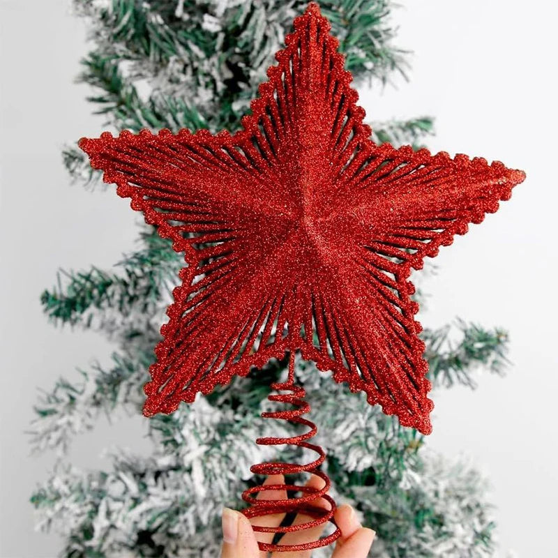 Glitter Christmas Tree Topper Star – 25 cm (10 in)