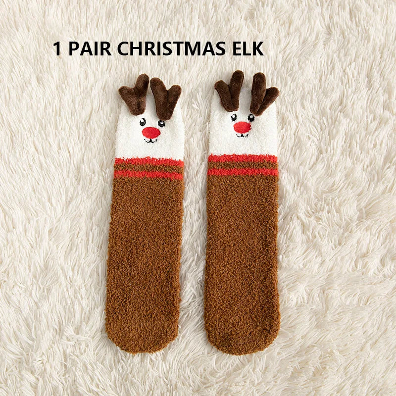 Coffret cadeau de chaussettes de Noël en velours