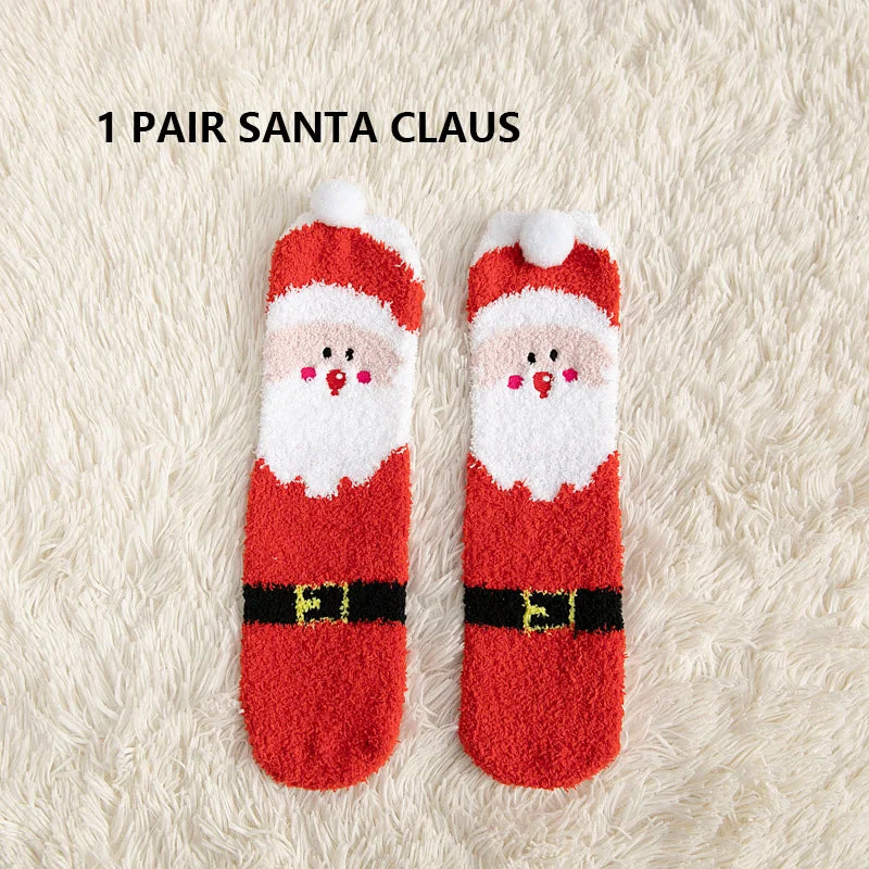 Coffret cadeau de chaussettes de Noël en velours