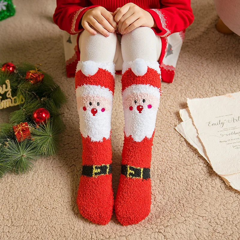 Coffret cadeau de chaussettes de Noël en velours
