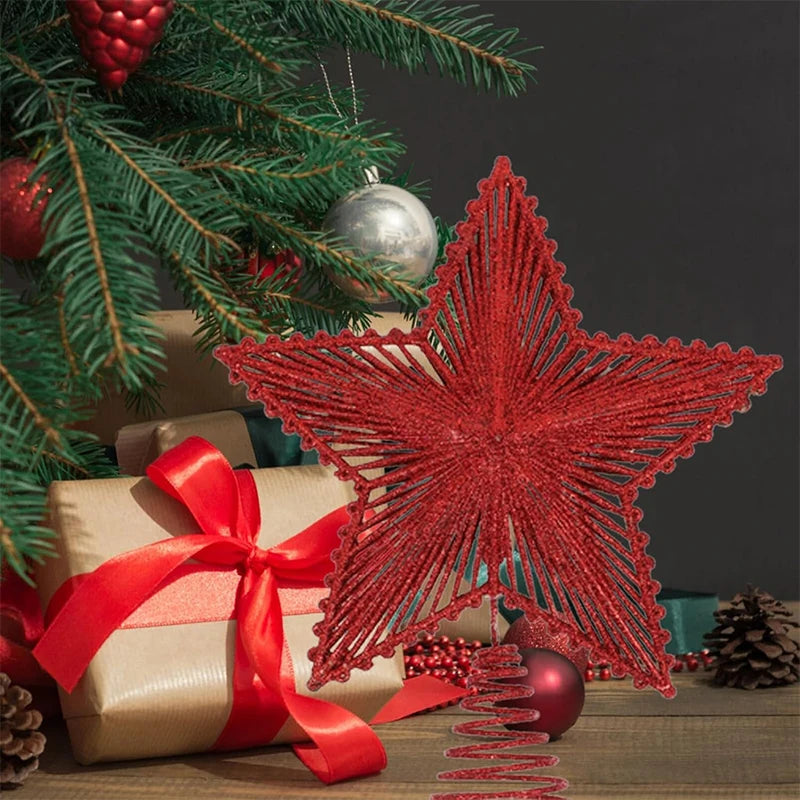 Glitter Christmas Tree Topper Star – 25 cm (10 in)