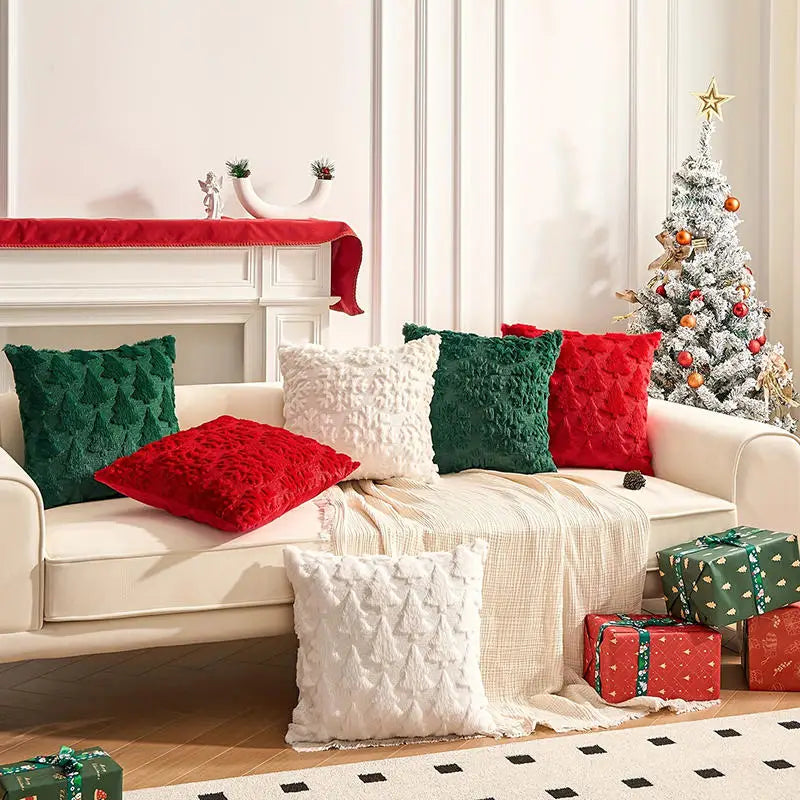 Lot de 4 housses de coussin de Noël – 45 x 45 cm