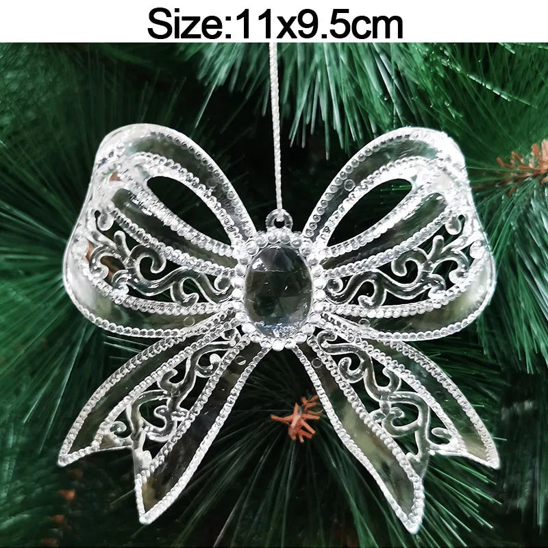 Lot de 5 ornements de Noël effet cristal