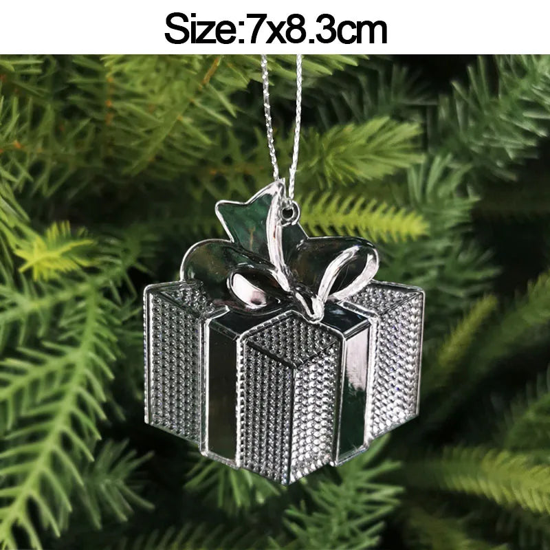Lot de 5 ornements de Noël effet cristal