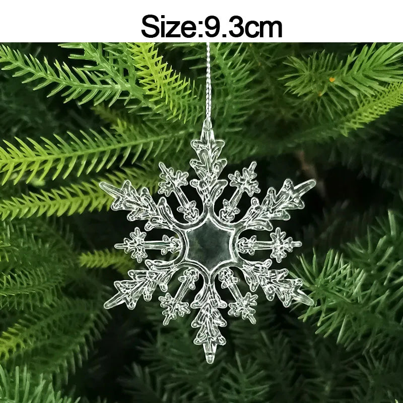 Lot de 5 ornements de Noël effet cristal