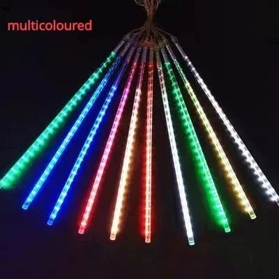 Guirlande lumineuse « pluie d'étoiles filantes » – 8 tubes de 50 cm