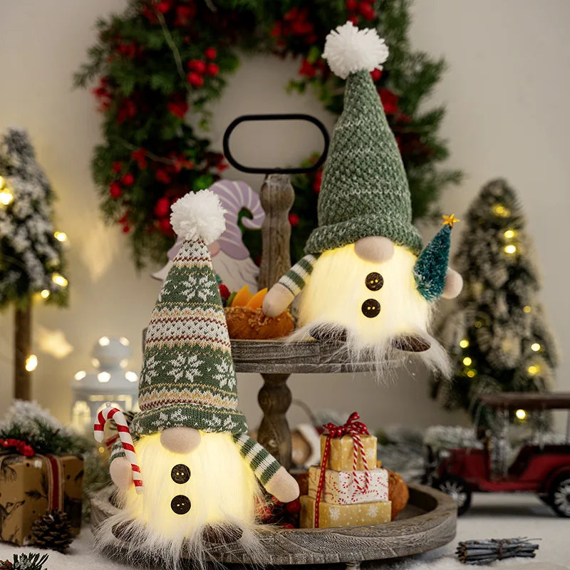 Knitted Light-Up Christmas Gnome 30 cm