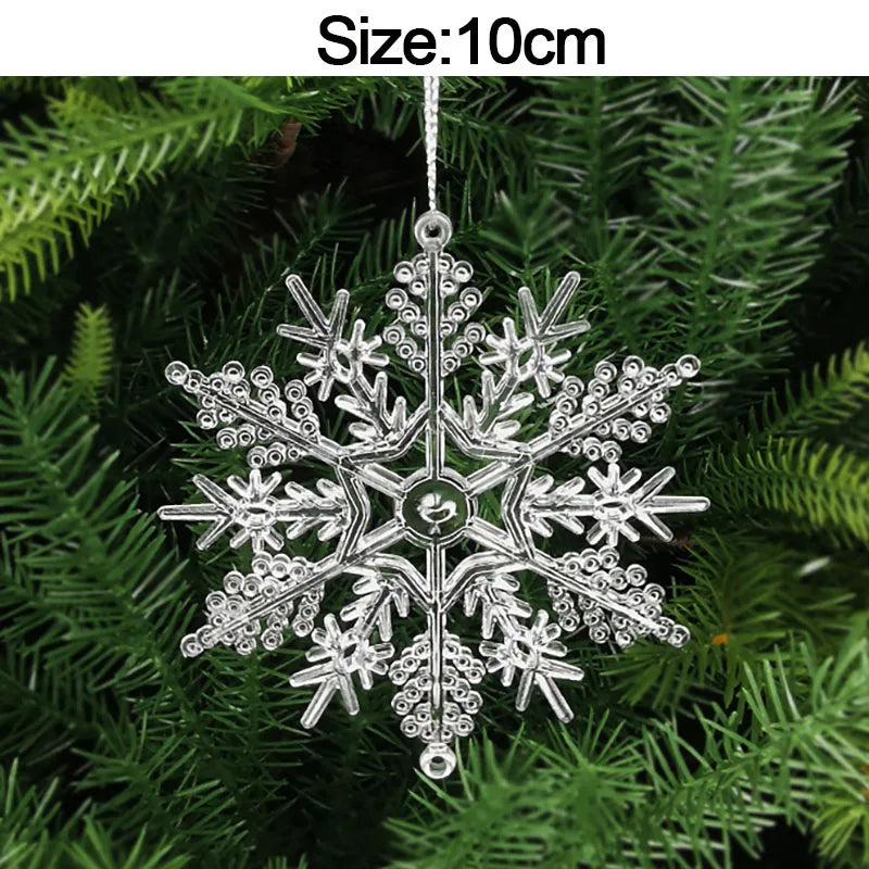 Lot de 5 ornements de Noël effet cristal
