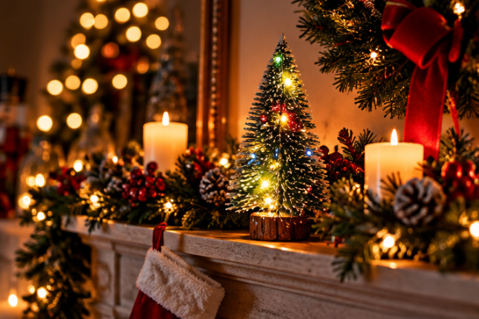 Mini sapin de Noël lumineux effet givré – 15 à 30 cm
